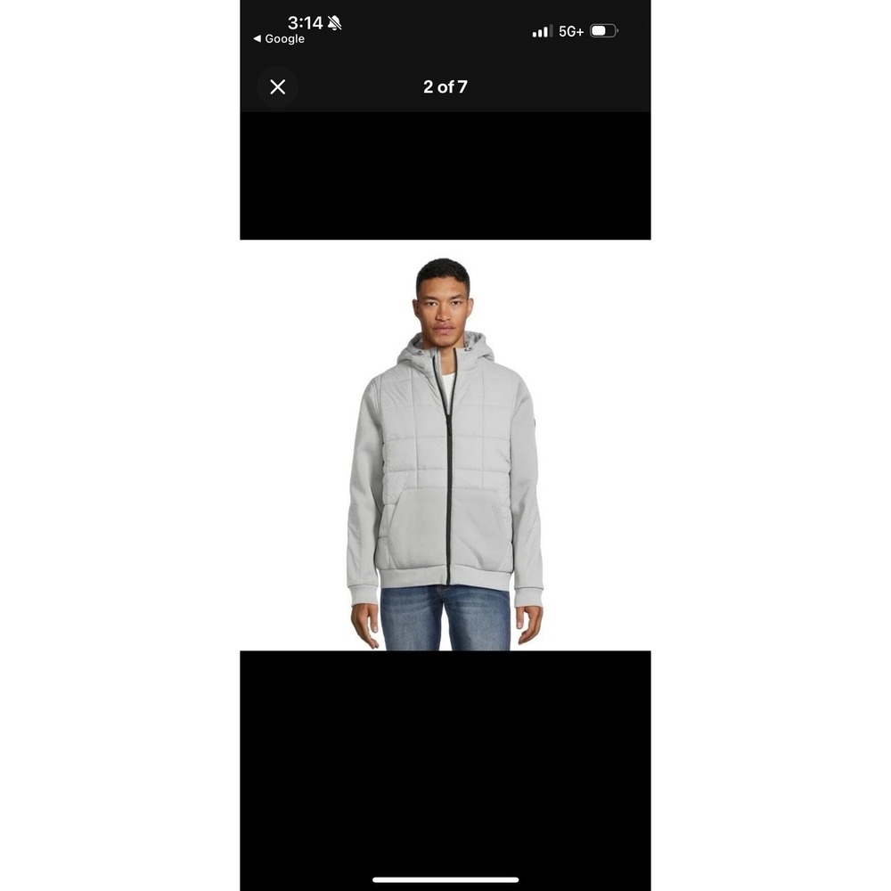 Reebok Men's Puffer‎ Jacket with Hood NWT size Large